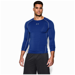 Mens - Under Armour HeatGear Armour Comp L/S T-Shirt - Royal/Steel