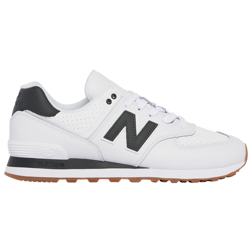 

New Balance Mens New Balance 574 - Mens Running Shoes White/Black/Wheat Size 9.0