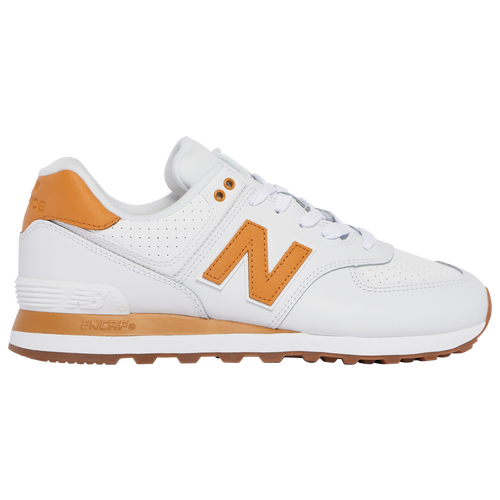 

New Balance Mens New Balance 574 - Mens Shoes Orange/White/Wheat Size 10.0