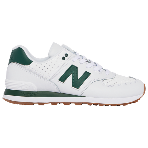 

New Balance Mens New Balance 574 - Mens Shoes White/Green/Wheat Size 08.5