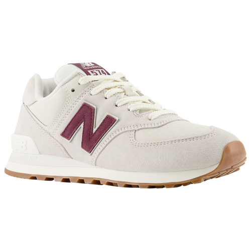 

New Balance Mens New Balance 574 - Mens Running Shoes White/Gum/Maroon Size 8.0