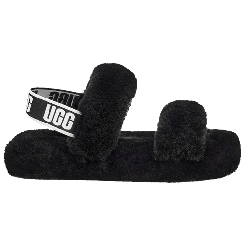 

UGG Girls UGG Oh Yeah Slides - Girls' Grade School Shoes Black Size 5.0