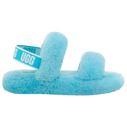 Girls' Grade School - UGG Oh Yeah Slides - Oasis Blue/Oasis Blue