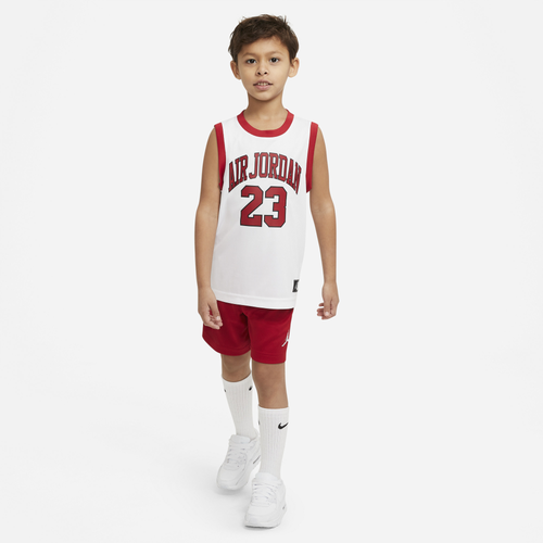 

Boys Preschool Jordan Jordan Muscle Shirt Set - Boys' Preschool Red/White Size 4