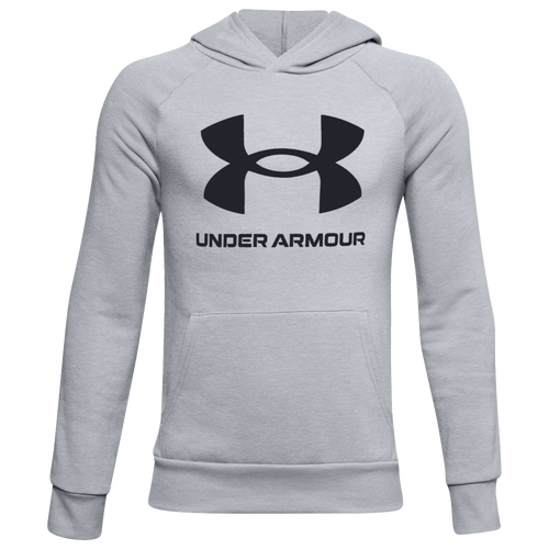 

Under Armour Boys Under Armour Rival Fleece PO Hoodie - Boys' Grade School Mod Grey/Light Heather/Black Size L