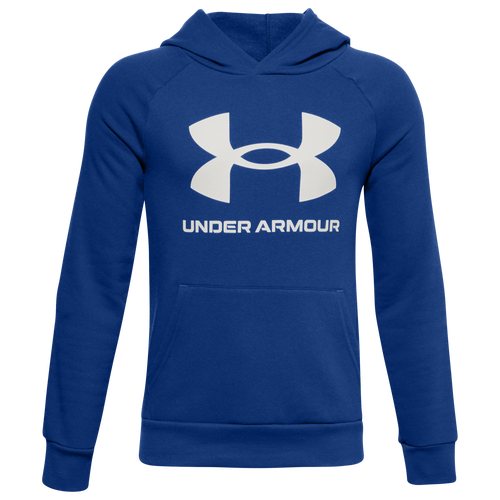 

Boys Under Armour Under Armour Rival Fleece PO Hoodie - Boys' Grade School Blue/White Size M