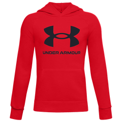 Boys' Grade School - Under Armour Rival Fleece PO Hoodie - Red/Black
