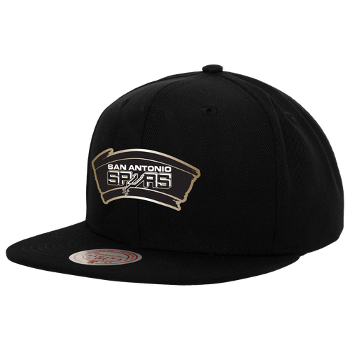 

Mitchell & Ness Mens San Antonio Spurs Mitchell & Ness Spurs Metallic Pop Snapback - Mens White/Black Size One Size