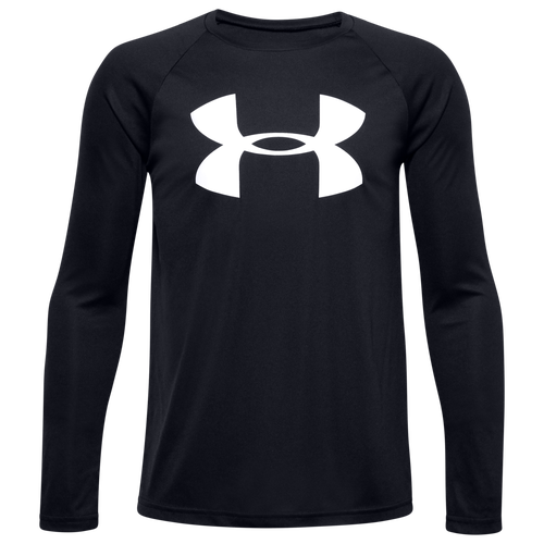 

Boys Under Armour Under Armour Tech Big Logo L/S T-Shirt - Boys' Grade School Black/White Size L