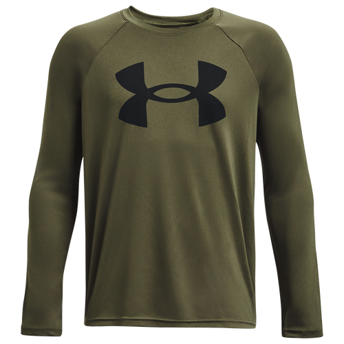 

Boys Under Armour Under Armour Tech Big Logo L/S T-Shirt - Boys' Grade School Green Size M