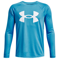 Boys' Grade School - Under Armour Tech Big Logo L/S T-Shirt - Blue