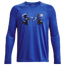 Under Armour Tech Logo Fill L/S T-Shirt - Boys' Grade School Blue Camo