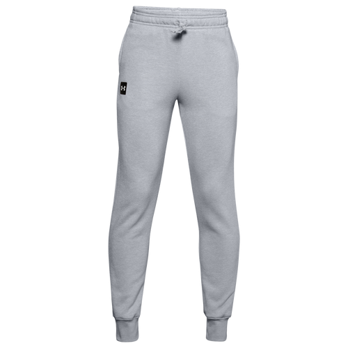 

Under Armour Boys Under Armour Rival Fleece Logo Joggers - Boys' Grade School Mod Grey/Light Heather/Onyx White Size M