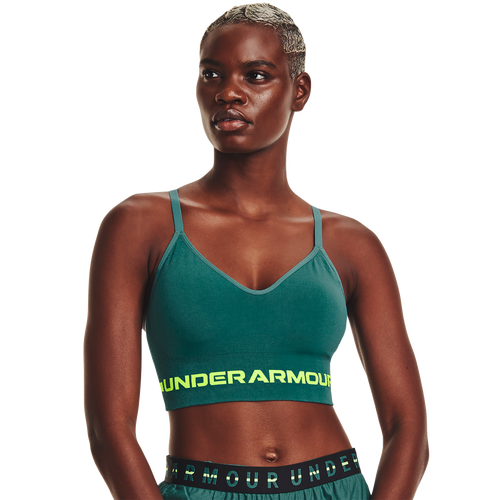 

Under Armour Womens Under Armour Seamless Low Long Bra - Womens Coastal Teal/Lime Surge Size M