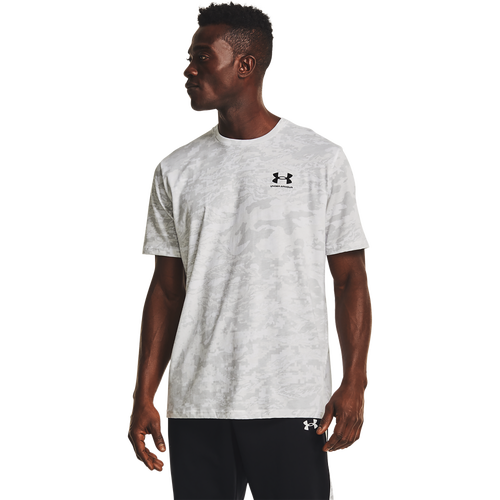 Shop Under Armour Mens  Abc Camo Short Sleeve T-shirt In White/mod Gray