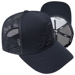 Men's - Pro Standard Lakers Black Out Classic Trucker - Black/Black