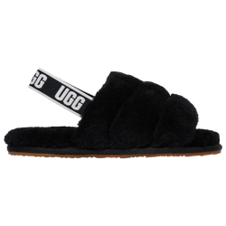 Girls' Toddler - UGG Fluff Yeah Slides - Black/Black