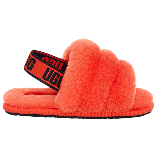 

Girls UGG UGG Fluff Yeah Slides - Girls' Toddler Shoe Hazard Orange/Hazard Orange Size 12.0