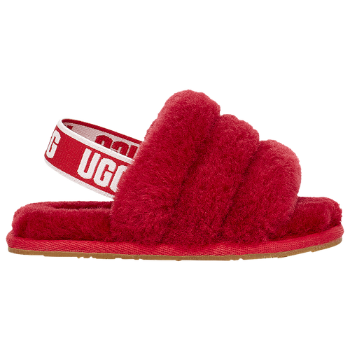 

Girls UGG UGG Fluff Yeah Slides - Girls' Toddler Shoe Ribbon Red Size 11.0