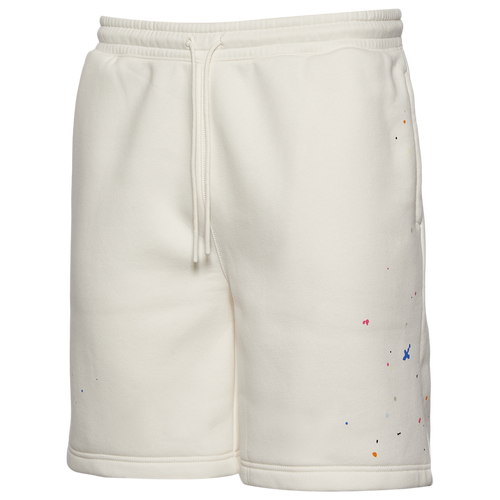 MENS - LCKR Bradley Fleece Shorts - Egret/Paint Splatter
