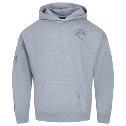 Men's - Pro Standard KNICKS NEUTRAL DROP SHOULDER FLC PO HOODIE - Dark Heather Gray