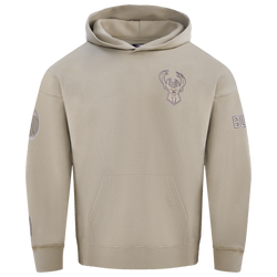 Men's - Pro Standard BUCKS NEUTRAL DROP SHOULDER FLC PO HOODIE - Taupe