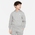 Nike NSW Club Fleece Full-Zip LBR Hoodie  - Boys' Grade School Dark Grey Heather/White