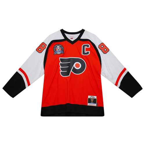 

Mitchell & Ness Mens Eric Lindros Mitchell & Ness Flyers 1996 Jersey - Mens Orange/Orange Size M