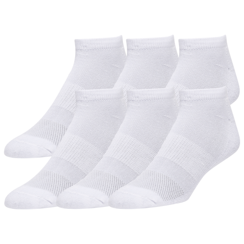 

CSG Mens CSG 6 Pack No-Show Socks - Mens White/White Size L