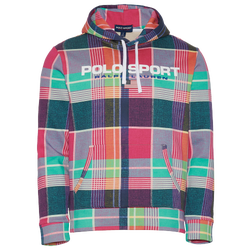 Men's - Polo Ralph Lauren Fleece Print Hoodie - Pink/Multi