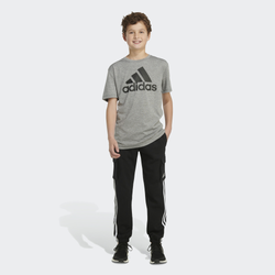 Boys' Grade School - adidas Fleece Cargo Joggers - Black/Black