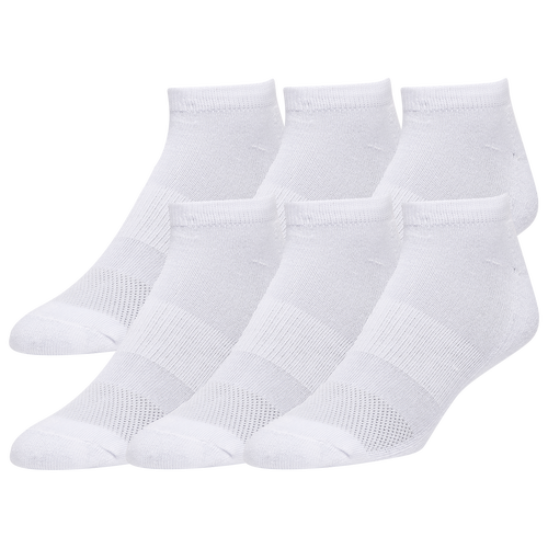

CSG Mens CSG 6 Pack No-Show Socks - Mens White/White Size M