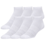 CSG 6 Pack No-Show Socks - Men's White/White