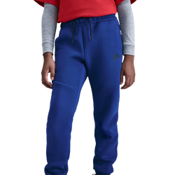 Boys' Grade School - Nike Tech Fleece Pants - Black/Deep Royal Blue