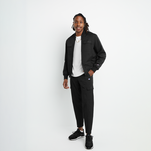 Champion Mens  Lightweight Bomber Jacket In Black/black