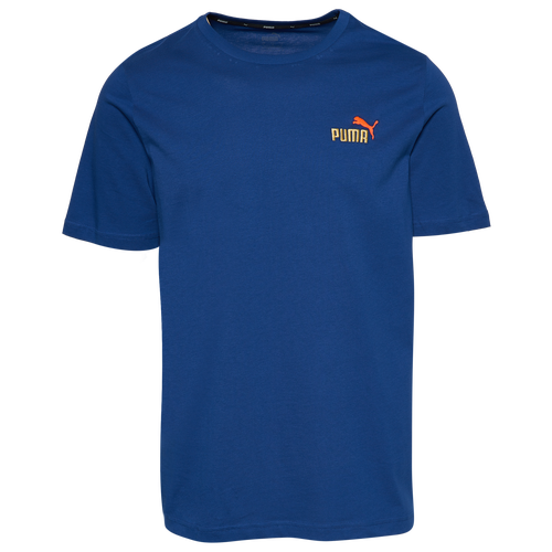 

PUMA Mens PUMA Essential LC Logo T-Shirt - Mens Blue/White Size M