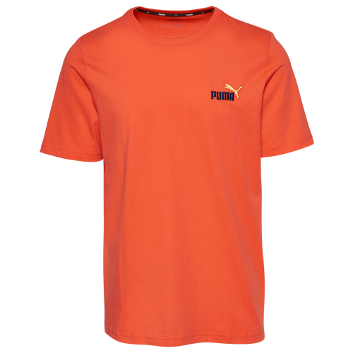

PUMA Mens PUMA Essential LC Logo T-Shirt - Mens Coral/Blue Size M