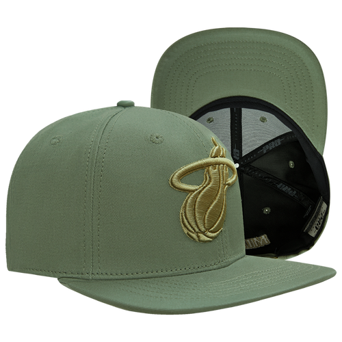 Shop Pro Standard Mens Miami Heat  Heat Wool Logo Snapback Hat In Khaki/khaki