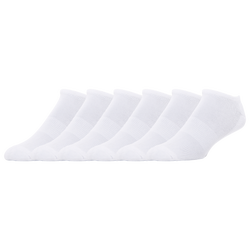 Men's - LCKR 6-Pack Athletic Half Cushion No Show  - White/White