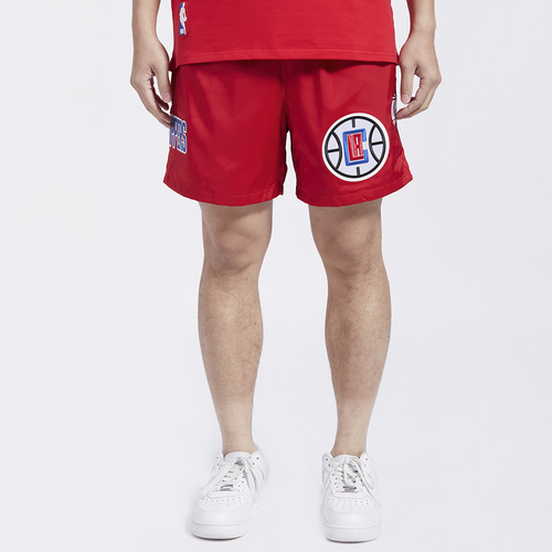 

Pro Standard Mens Pro Standard Clippers Classic Woven Shorts - Mens Red/Red Size XL