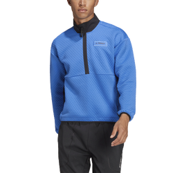 Men's - adidas Hike Half Zip Fleece - Shock Blue