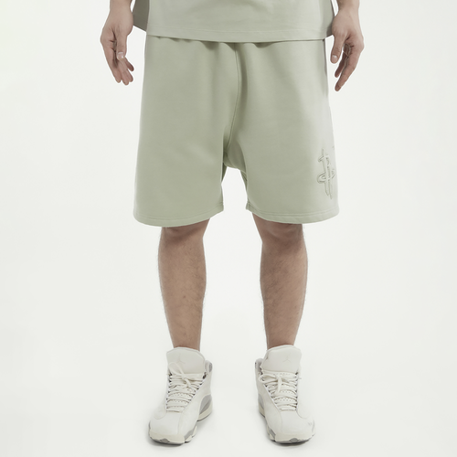

Pro Standard Mens Houston Rockets Pro Standard Rockets Neutral Fleece Shorts - Mens Moss/Moss Size XL