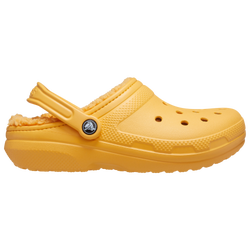 Fuzzy crocs yellow store