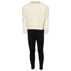 Girls' Preschool - LCKR Crew Set  - Unbleached/Black