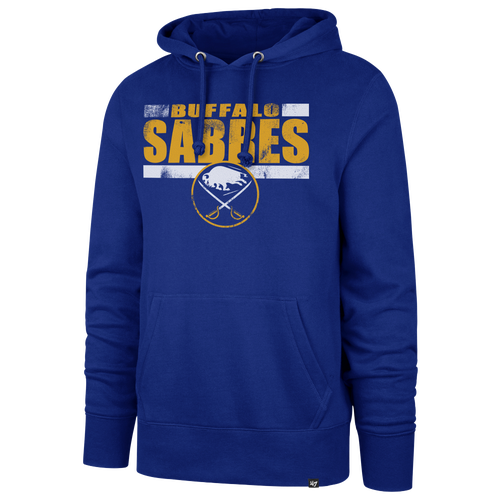47 Brand Mens Buffalo Sabres Sabres Black Line Headline Hoodie - - Royal Blue