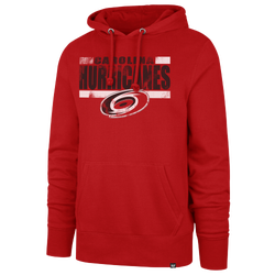 Men's - 47 Brand Hurricanes Black Line Headline Hoodie - Red