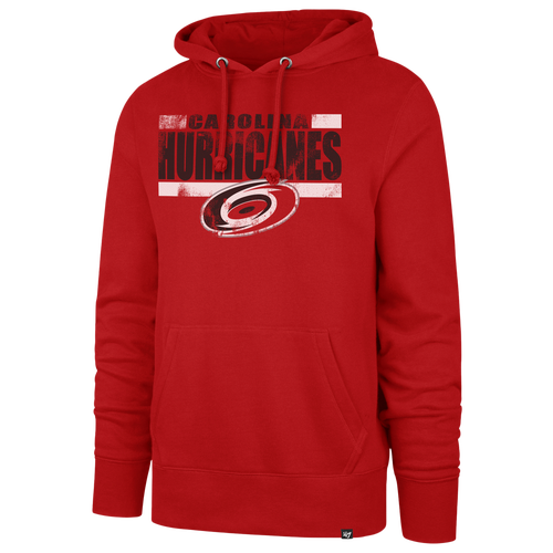47 Brand Mens Carolina Hurricanes Hurricanes Black Line Headline Hoodie - - Red Size XL
