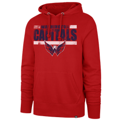 Men's - 47 Brand Capitals Black Line Headline Hoodie - Red