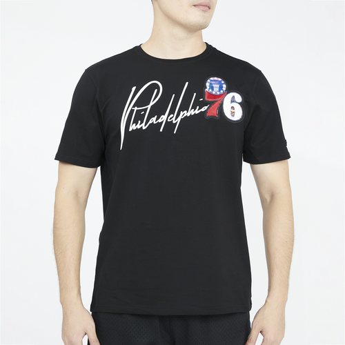 

Pro Standard Mens Pro Standard 76ers City Scape T-Shirt - Mens Black/Black Size XL