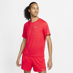 Men's - Nike Dry Miler Short Sleeve Top - University Red/Reflective Silver
